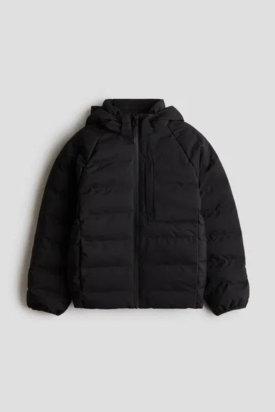 H&m Kids' Water-repellent Padded Jacket In Black