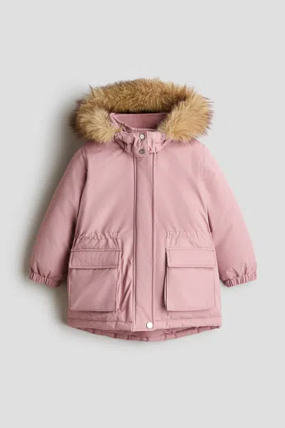 H&m Kids' Water-repellent Parka In Pink