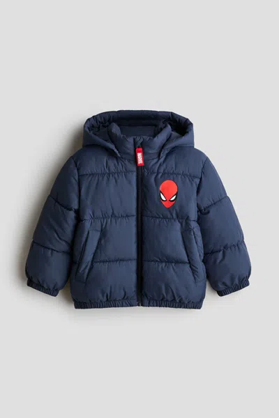 H&m Kids' Water-repellent Puffer Jacket In Blue