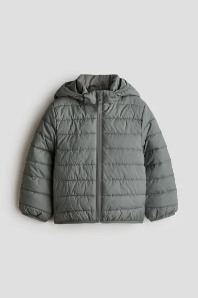 H&m Kids' Water-repellent Puffer Jacket In Gray