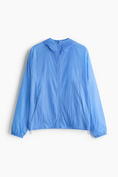 H&m Water-repellent Running Jacket In Blue