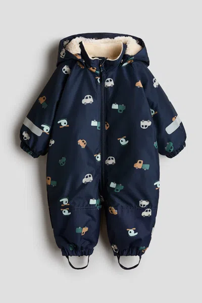 H&m Water-repellent Snowsuit In Blue