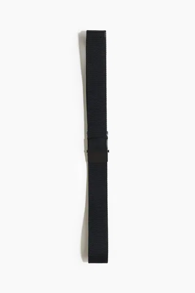 H&m Web Belt In Black