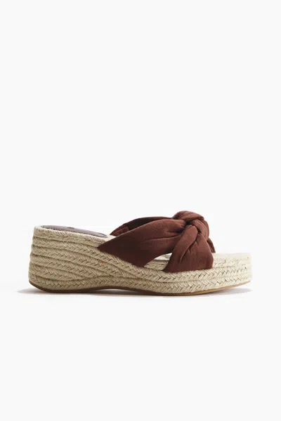 H&m Wedge-heel Espadrilles In Brown