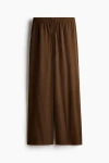 H&m Wide Drawstring Trousers In Green