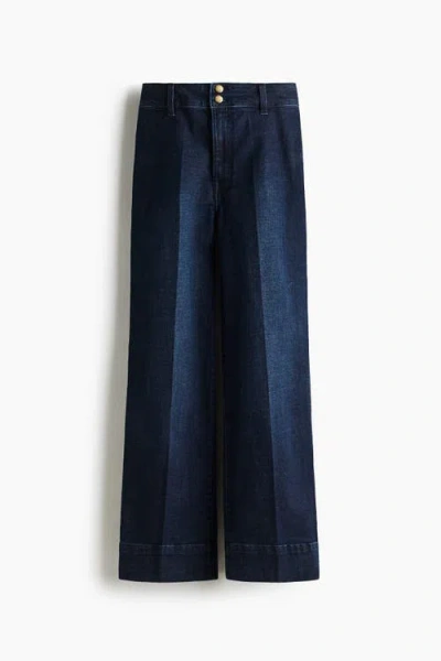 H&m Wide High Jeans In Blue