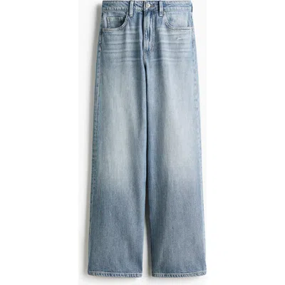 H&m Wide High Jeans In Blue