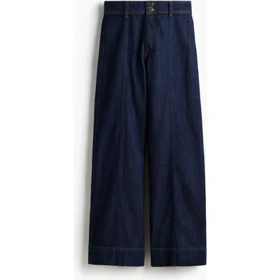 H&m Wide High Jeans In Blue