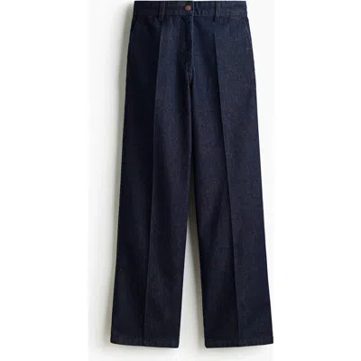 H&m Wide High Jeans In Blue