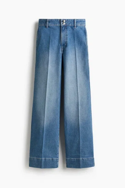 H&m Wide High Jeans In Black