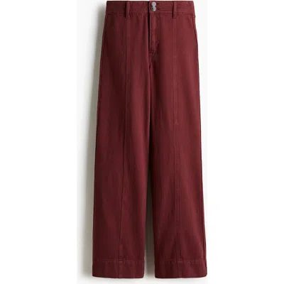 H&m Wide High Jeans In Red