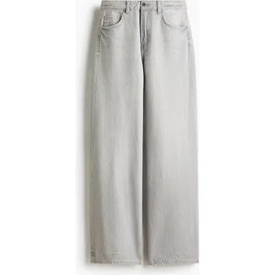 H&m Wide High Jeans In White