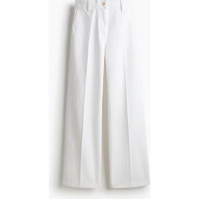 H&m Wide High Jeans In White