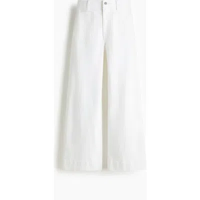 H&m Wide High Jeans In White