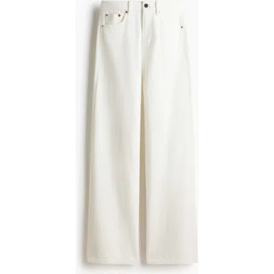 H&m Wide High Jeans In Neutral
