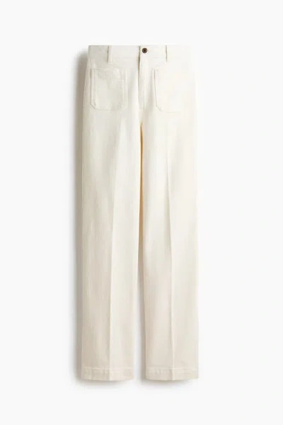 H&m Wide High Jeans In Neutral