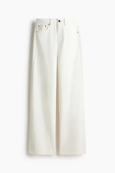 H&m Wide High Jeans In White