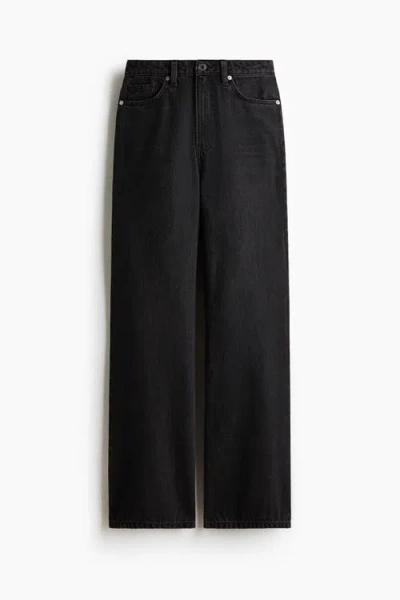 H&m Wide High Waist Jeans In Black