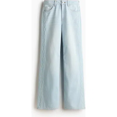 H&m Wide High Waist Jeans In Multi