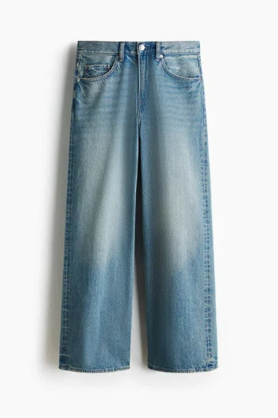 H&m Wide Jeans In Blue