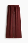 H&m Wide Pull-on Trousers In Red