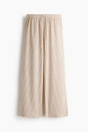 H&m Straight Drawstring Trousers In Brown