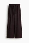 H&m Wide Pull-on Trousers In Black