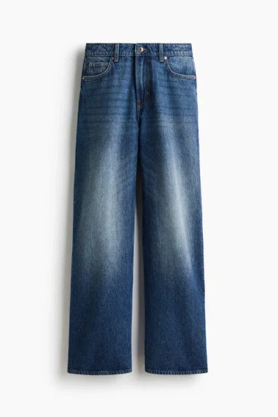 H&m Wide Regular Jeans In Blue