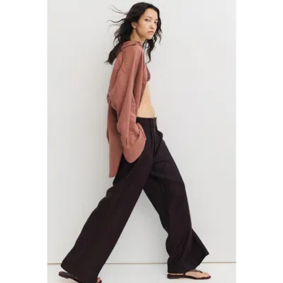 H&m Wide Tailored Trousers In Multi