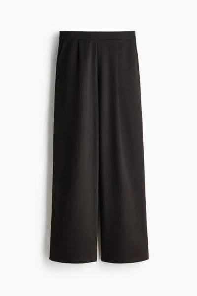 H&m Wide Trousers In Brown