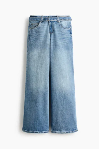 H&m Wide Ultra High Jeans In Blue