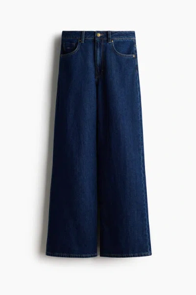 H&m Wide Ultra High Jeans In Blue