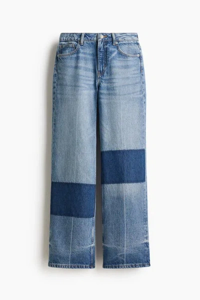 H&m Wide Ultra High Jeans In Blue