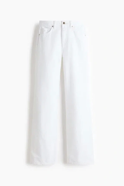 H&m Wide Ultra High Jeans In White