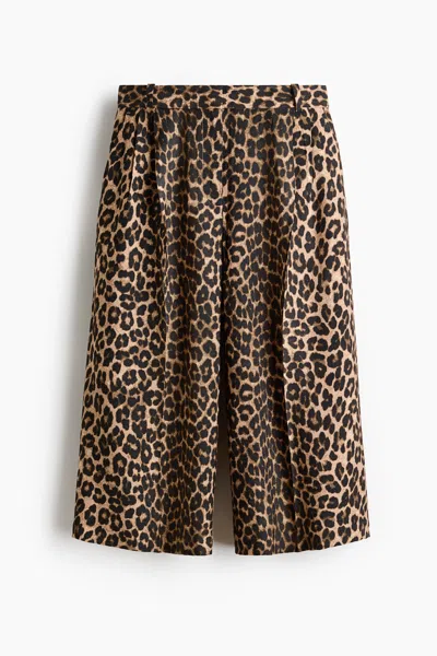 H&m Wide-leg Culottes In Brown
