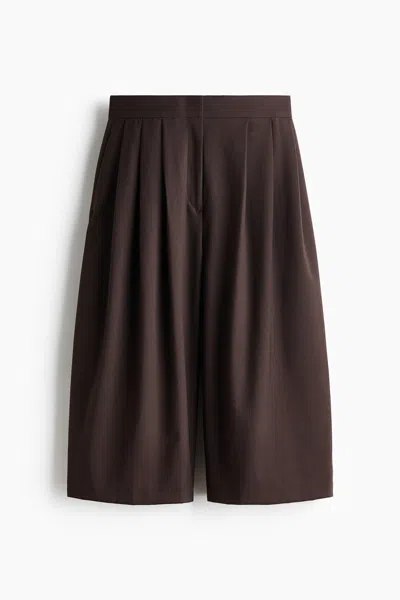H&m Wide-leg Culottes In Brown