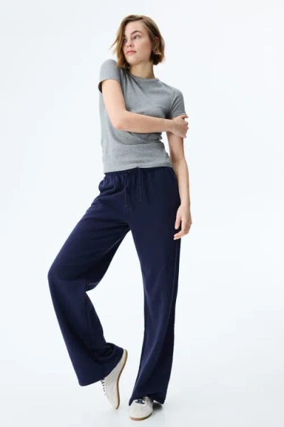 H&m Wide-leg Joggers In Blue