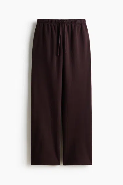 H&m Wide-leg Joggers In Brown