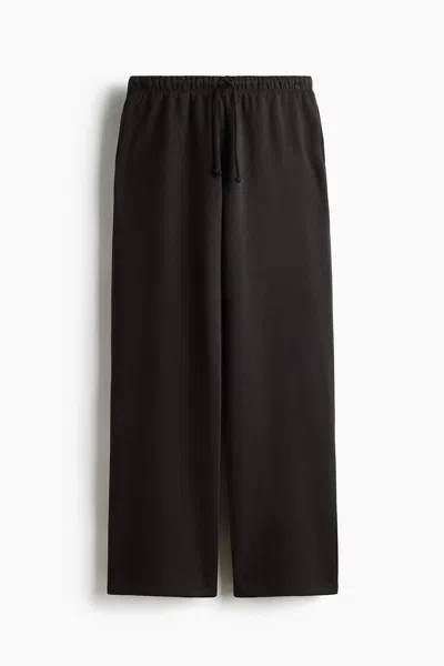 H&m Wide-leg Joggers In Black