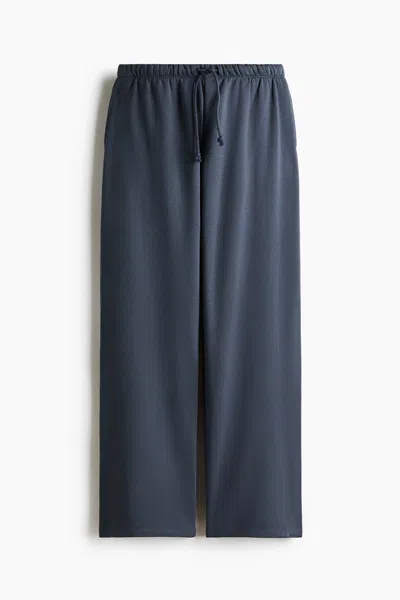 H&m Wide-leg Joggers In Dark Pigeon Blue
