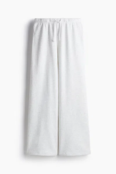 H&m Wide-leg Joggers In White