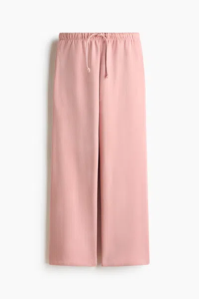 H&m Wide-leg Joggers In Pink
