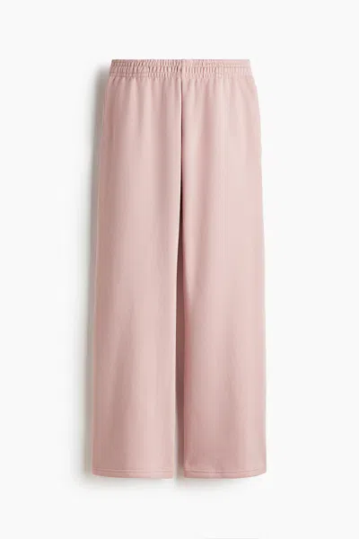 H&m Wide-leg Joggers In Light Pink