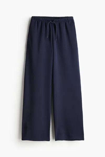 H&m Wide-leg Joggers In Blue