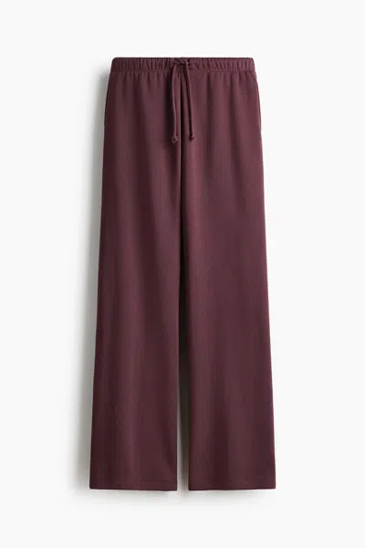 H&m Wide-leg Joggers In Red