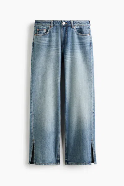 H&m Wide-leg Regular-waist Jeans In Blue