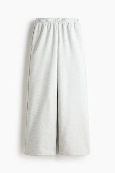 H&m Wide-leg Sports Joggers In Gray