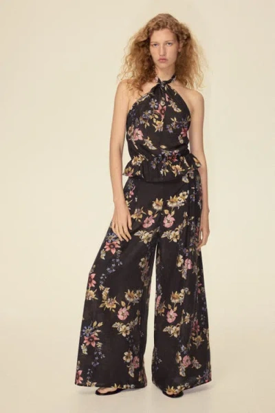H&m Wide-leg Viscose-blend Pants In Black