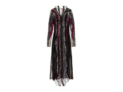 Pre-owned H&m Women's  X Glenn Martens Layered Mesh Dress In Black