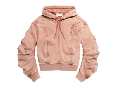 Pre-owned H&m Women's  X Glenn Martens Motif Hoodie In Peach Pink